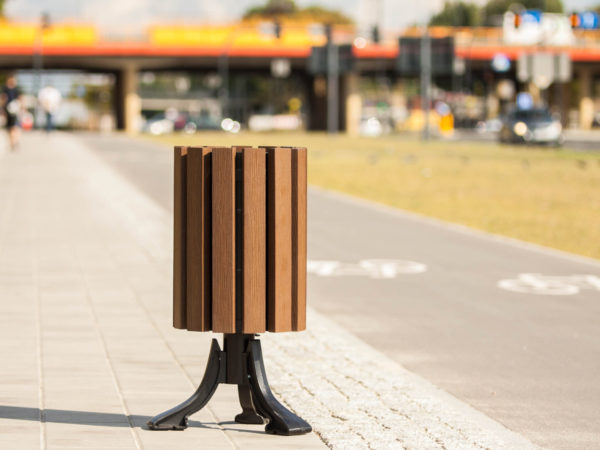 kosz parkowy na śmieci Łódzki WPC kosz parkowy na śmieci Łódzki WPC