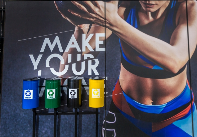 Stalowy modułowy kosz do segregacji śmieci Tulipan Stalowy modułowy kosz do segregacji śmieci Tulipan