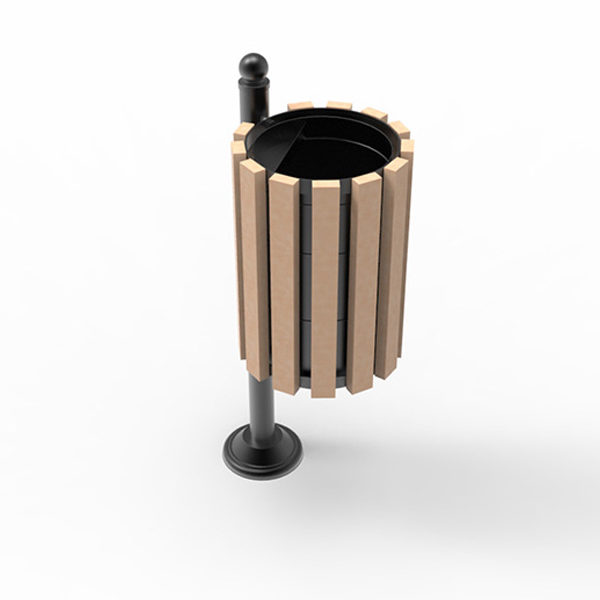 Kosz parkowy Genewa WPC 30l Kosz genewa wpc render