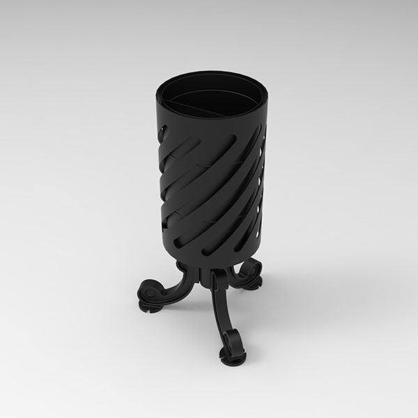 Kosz uliczny Praga III 30l Kosz uliczny Praga III render