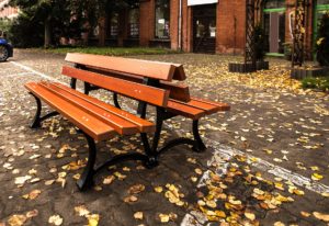 podwójna Solidna żeliwna ławka parkowa Łódzka Solidna żeliwna ławka parkowa Łódzka Duo