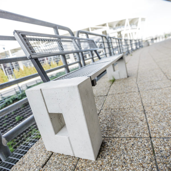 Ławka parkowa Roma Solid solidna betonowa ławka parkowa Roma Solid