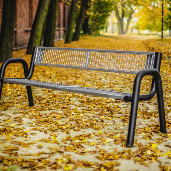 Ławka parkowa Spartan Solid Solidna stalowa ławka parkowa Spartan Solid