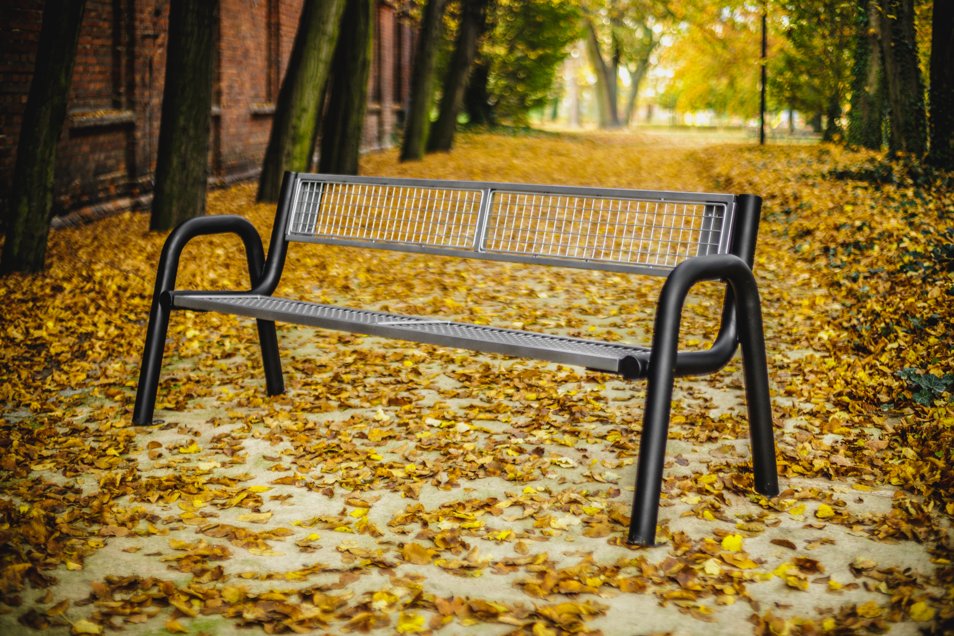 Solidna stalowa ławka parkowa Spartan Solid Solidna stalowa ławka parkowa Spartan Solid