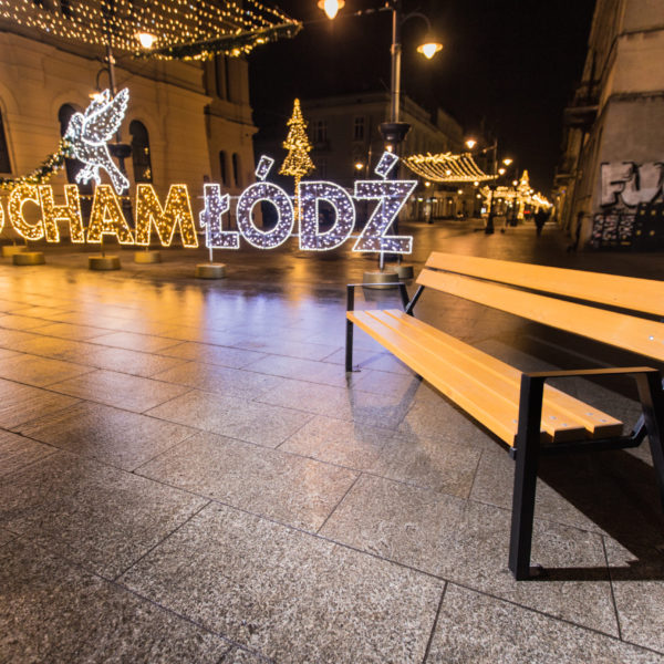 Ławka parkowa Zeus Solidna stalowa ławka parkowa Zeus