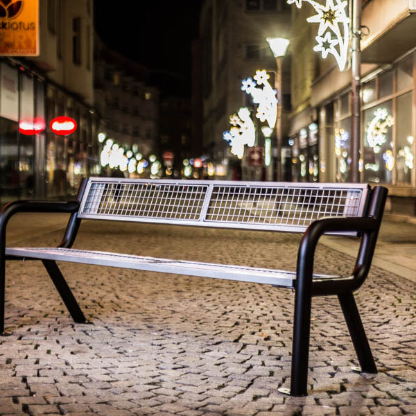 Ławka parkowa Viking Solid Solidna stalowa ławka parkowa Viking Solid