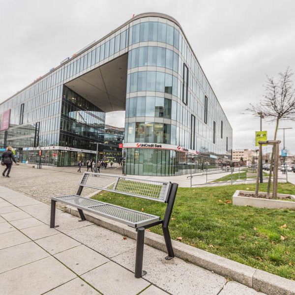 Ławka parkowa Gladiator Solid Solidna miejska ławka stalowa Gladiator Solid