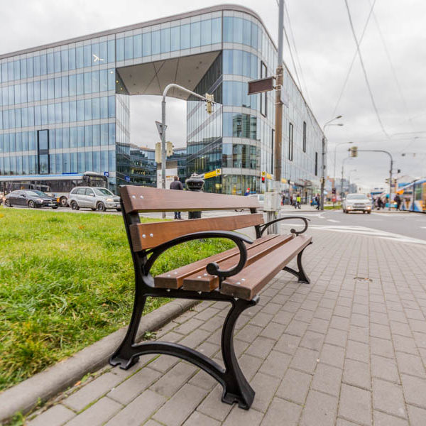 Solidna żeliwna ławka parkowa Gdańska Bis