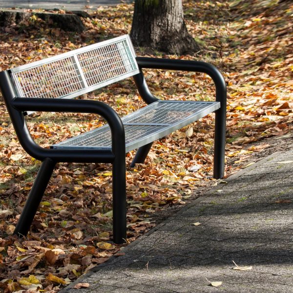 Ławka parkowa Viking Solid Solidna stalowa ławka parkowa Viking Solid