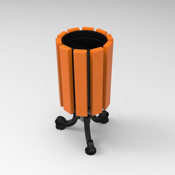 Kosz uliczny Praga 30l kosz uliczny praga render