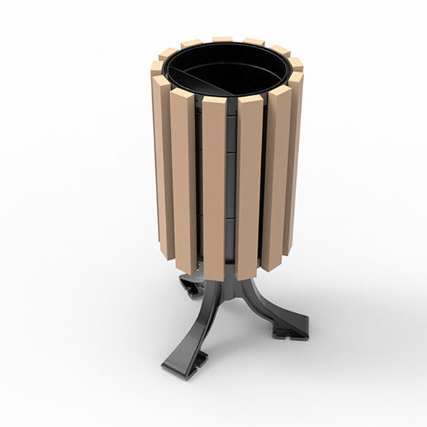 Kosz uliczny Łódzki WPC 30l kosz uliczny łódzki WPC Render