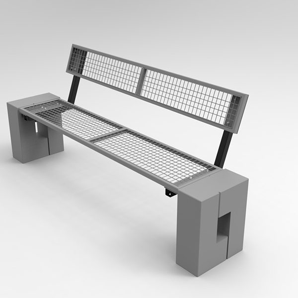 Ławka parkowa Roma Solid lawka parkowa Roma Solid render 3