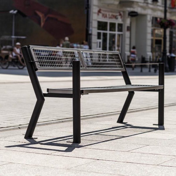 Ławka parkowa Gladiator Solid z podłokietnikiem lawka parkowa gladiator solid 7