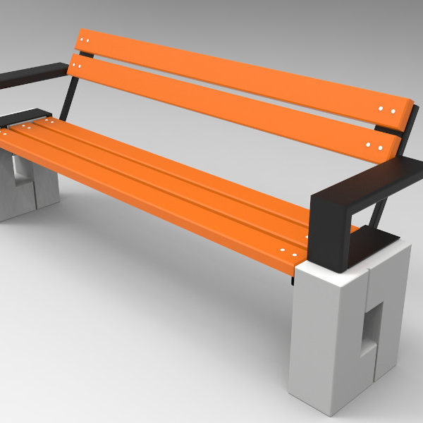 lawka parkowa roma z podlokietnikiem 3