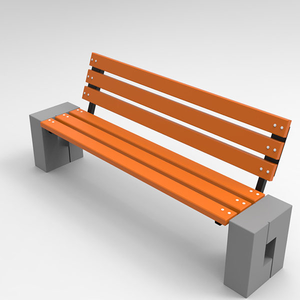 parkowa Lawka betonowa Roma Bis render