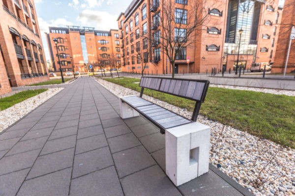 parkowa Lawka betonowa Roma WPC ławka parkowa Roma WPC