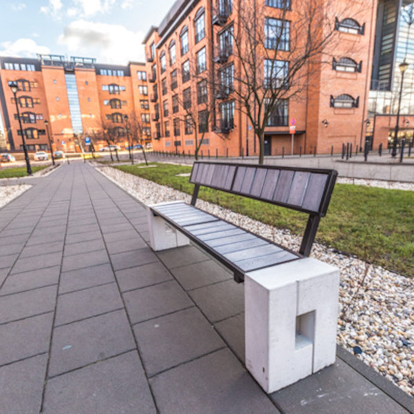 Ławka parkowa Roma WPC z oparciem ławka parkowa Roma WPC