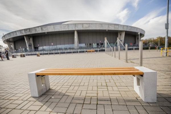 parkowa Lawka betonowa Roma bez oparcia 1 ławka parkowa Roma bez oparcia 1