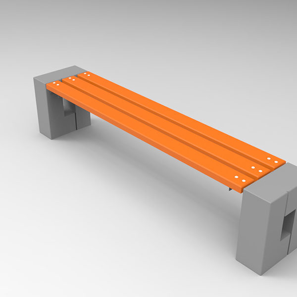 Ławka parkowa Roma bez oparcia parkowa Lawka betonowa Roma bez oparcia Rekord