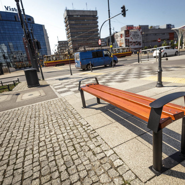 Ławka parkowa Centurion bez oparcia parkowa Lawka stalowa centurion bez oparcia 2