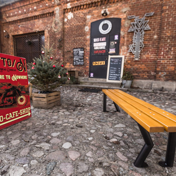 Ławka parkowa Gladiator bez oparcia parkowa Lawka stalowa gladiator bez podlokietnika 1