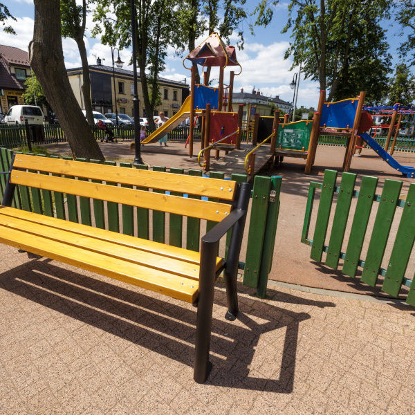 parkowa Lawka stalowa gladiator z podlokietnikiem 2