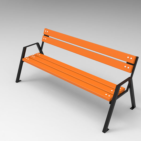 Ławka parkowa Horus parkowa Lawka stalowa horus Render