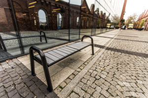 parkowa Lawka stalowa spartan WPC bez oparcia 1 parkowa ławka stalowa spartan WPC bez oparcia 1