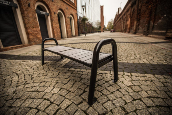 parkowa Lawka stalowa spartan WPC bez oparcia 2 ławka parkowa spartan WPC bez oparcia 2