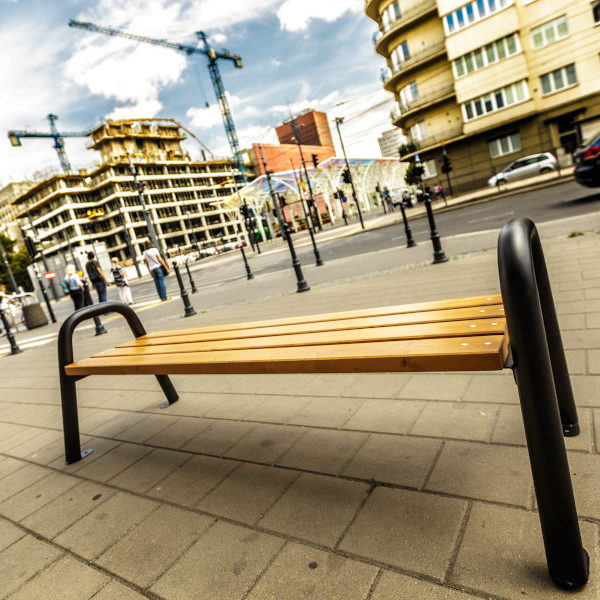 Ławka parkowa Spartan bez oparcia parkowa Lawka stalowa spartan bez oparcia 3