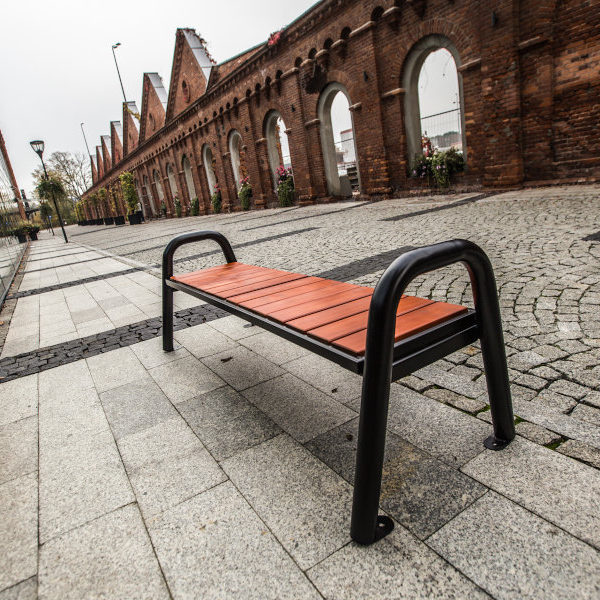 Ławka parkowa Spartan Prestige bez oparcia parkowa Lawka stalowa spartan prestige bez oparcia 1