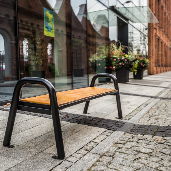 Ławka parkowa Spartan Prestige bez oparcia parkowa Lawka stalowa spartan prestige bez oparcia 2