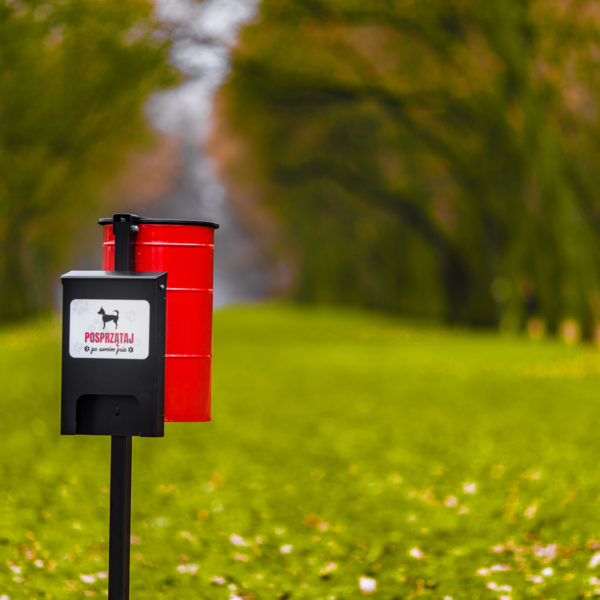 Kosz na psie odchody Tobi z dystrybutorem 30l kosz na psie odchody z dystrybutorem torebek