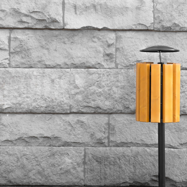 Kosz parkowy Genewa z daszkiem 30l kosz parkowy Genewa z daszkiem