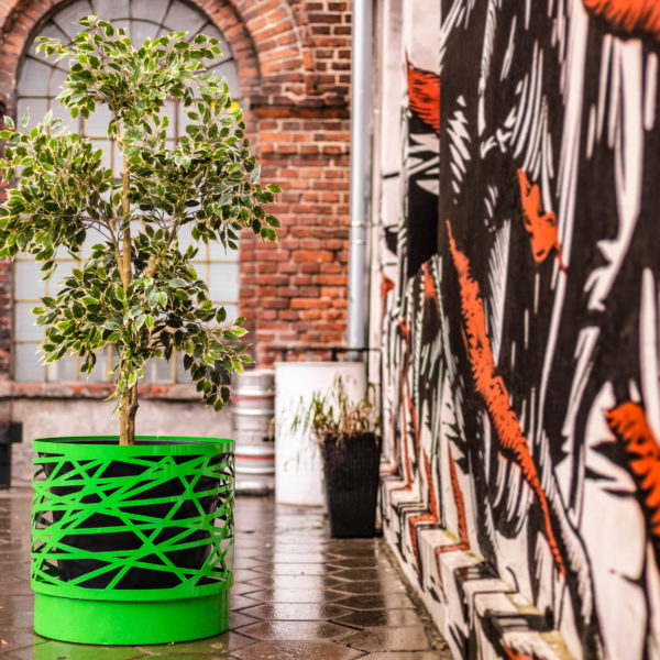 Donica miejska Ostrawa 80l stalowa donica miejska z wkładem 80 litrów Ostrawa