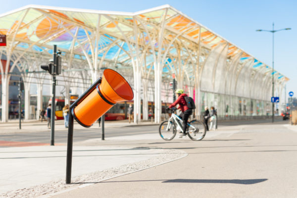 Uliczny miejski kosz na śmieci dla rowerzystów Rekord kosz dla rowerzystów