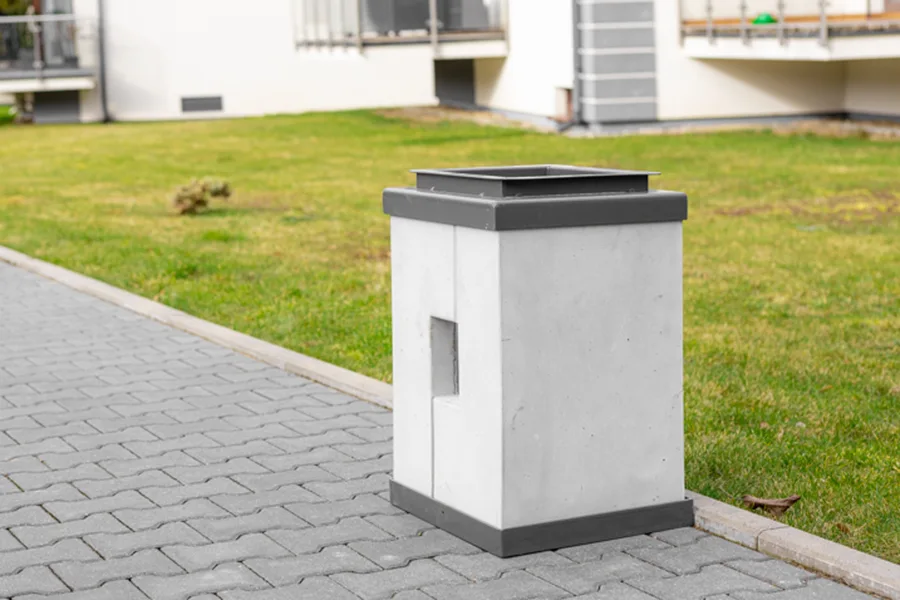 Kosz Roma z kołnierzem Kosz uliczny Roma z kołnierzem