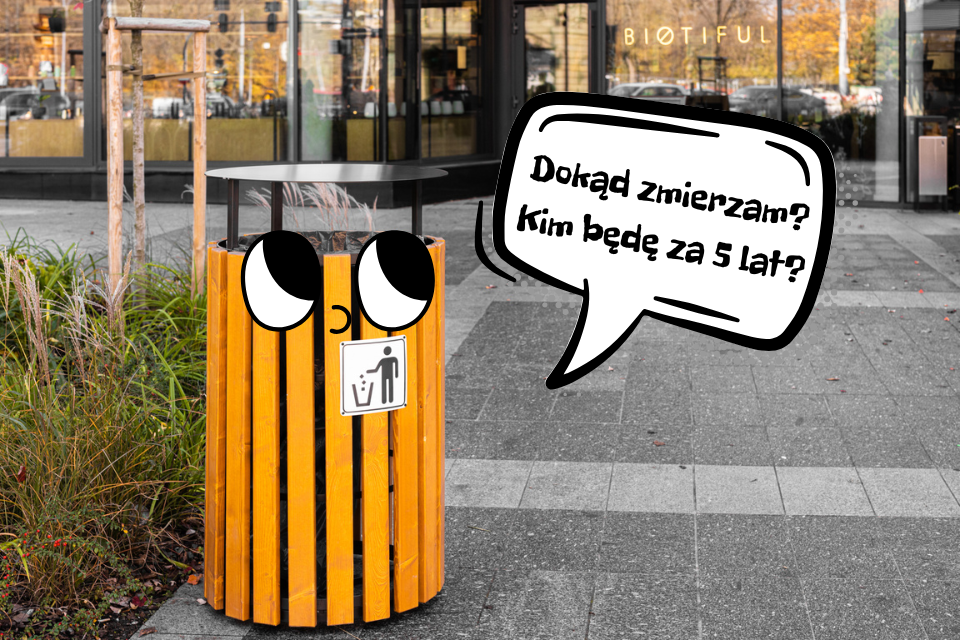 Kosz miejski 2050 – czy będzie mówił, śpiewał, a może wyrzucał nas za śmieci? na obrazku